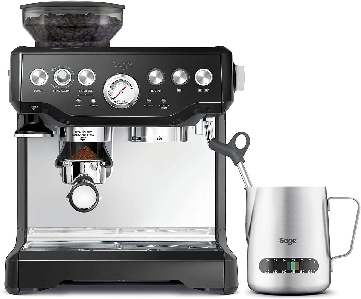 Sage Barista Express Espresso Machine - And Coffee Maker, Bean To Cup Machine, Bes875Bks, Black Sesame