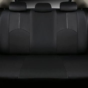 طقم أغطية شاملة وفاخرة لمقاعد السيارة من جلد البولي يوريثان مكون من 9 قطع بجودة عالية ومناسبة للاستخدام على مدار السنة