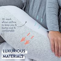 Purflo Breathe Pregnancy Pillow For Mums, Minimal Grey