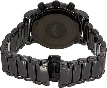 Emporio Armani Mens Analog-Quartz Watch with Ceramic Strap AR1507/Analog/Black