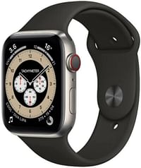 Apple Watch Series 6 -GPS + Cellular -40mm- Titanium Case with Black Sport Band