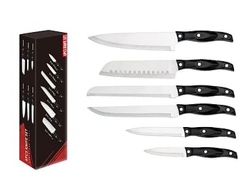 Edenberg 6-piece Kitchen Knife Set | Kitchen Knife Set for Home| Professional Knife Set | Chef Knife Professional | Kitchen Knives | Block Knives