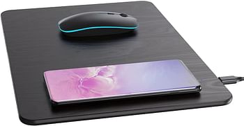 Glassology Large Wireless Charging Mouse Pad black