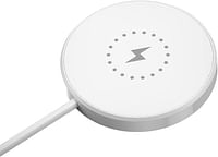 Glassology 3 in 1 Wireless Charger, Magnetic Fast Wireless Charging Pad, Compatible with iPhone 14/13/12/SE/11 & Samsung Galaxy & Apple Watch & Earbuds (Adapter NOT Included) (white)