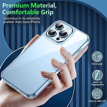 Glassology iPhone 14 Pro Max TPU Clear Case Cover with Tempered Glass screen protector