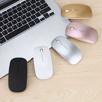 Glassology Wireless Key Scroll Optical Mouse for Mac Desktop Laptop(White)