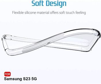 Glassology Samsung S23 Silicon Clear Case, Ultra, Slim & Protective Design, with Superior Camera Protection Bump Back Cover Case