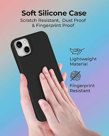Glassology iPhone 14 Case with Magnetic charging Scratch-Resistant Thin and Slim Classic Shockproof Military-Grade Protection (Clear)
