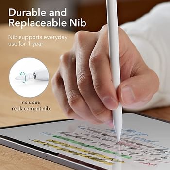 Glassology Pencil for iPad 9th/8th generation with Palm Rejection, Stylus pen for iPad Compatible with iPad Pro 11/iPad Pro 12.9/iPad 6th/7th/8th/9th Gen/iPad Mini 5th/6th Gen/iPad Air 3rd/4th/5th Gen