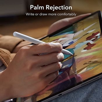 قلم رصاص Glassology لجهاز iPad من الجيل التاسع / الثامن مع رفض الكف ، قلم ستايلس لجهاز iPad متوافق مع iPad Pro 11 / iPad Pro 12.9 / iPad 6th / 7th / 8th / 9th Gen / iPad Mini 5th / 6th Gen / iPad Air 3rd / 4th / 5th الجنرال