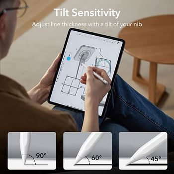 قلم رصاص Glassology لجهاز iPad من الجيل التاسع / الثامن مع رفض الكف ، قلم ستايلس لجهاز iPad متوافق مع iPad Pro 11 / iPad Pro 12.9 / iPad 6th / 7th / 8th / 9th Gen / iPad Mini 5th / 6th Gen / iPad Air 3rd / 4th / 5th الجنرال