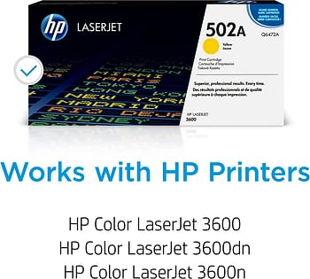 HP 502A Yellow Original LaserJet Toner Cartridge/Yellow