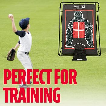 Franklin Sports 2719X Pitch Back Baseball Rebounder and Pitching Target - 2 in 1 Return Trainer Catcher Great for Practices