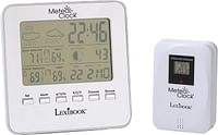 Lexibook Weather Station Meteoclock Silver, Waterproof Outdoor Sensor, Moon Phase, Alarm And Snooze Function, Battery Operated, Silver, Sm940