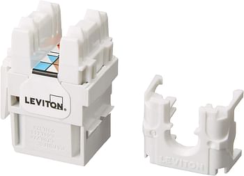 Leviton 61110-Jw6 Extreme 6+ Quickport Connector, Cat 6, White, 150-Pack, Kitted With Jack Rapid Tool