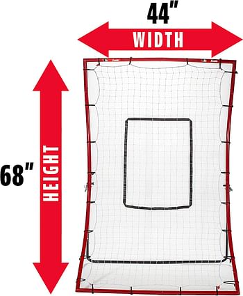 Franklin Sports Baseball Rebounders + Pitchback Nest - Pitch Return Trainer + Rebound Net with Attachable Pitching Target- All Angle Fielding Rebound Net for Grounders + Pop Flies