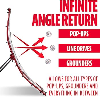 Franklin Sports Baseball Rebounders + Pitchback Nest - Pitch Return Trainer + Rebound Net with Attachable Pitching Target- All Angle Fielding Rebound Net for Grounders + Pop Flies