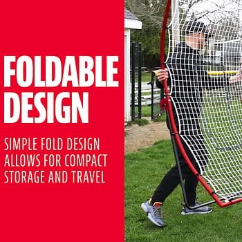 Franklin Sports Baseball Rebounders + Pitchback Nest - Pitch Return Trainer + Rebound Net with Attachable Pitching Target- All Angle Fielding Rebound Net for Grounders + Pop Flies