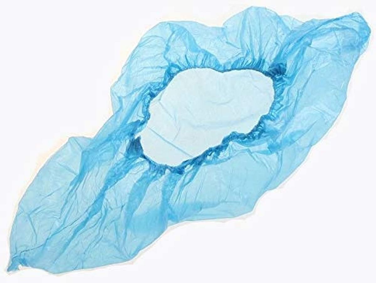 100 Pcs Disposable Plastic Shoe Covers Carpet Cleaning Overshoe Gh8707