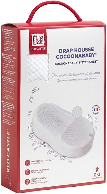 Red Castle Cocoonababy® FlEUr De Coton ® Fitted Sheet - White