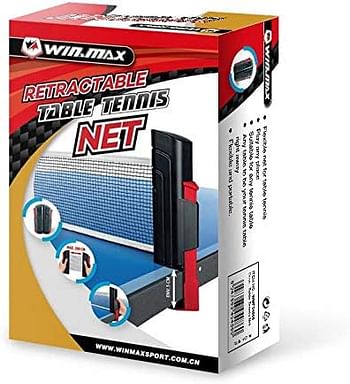 Winmax Retractable Table Tennis Net, Black, Wnm-3409Tennis Nets, 0.04Kg