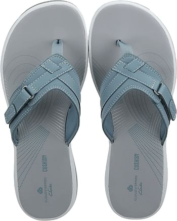 Clarks BREEZE SEA Women's Flip-Flop /41.5 EU/Blue Grey Synthetic
