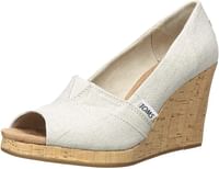 TOMS Women's Classic Wedge Sandal/36 EU/Off-white