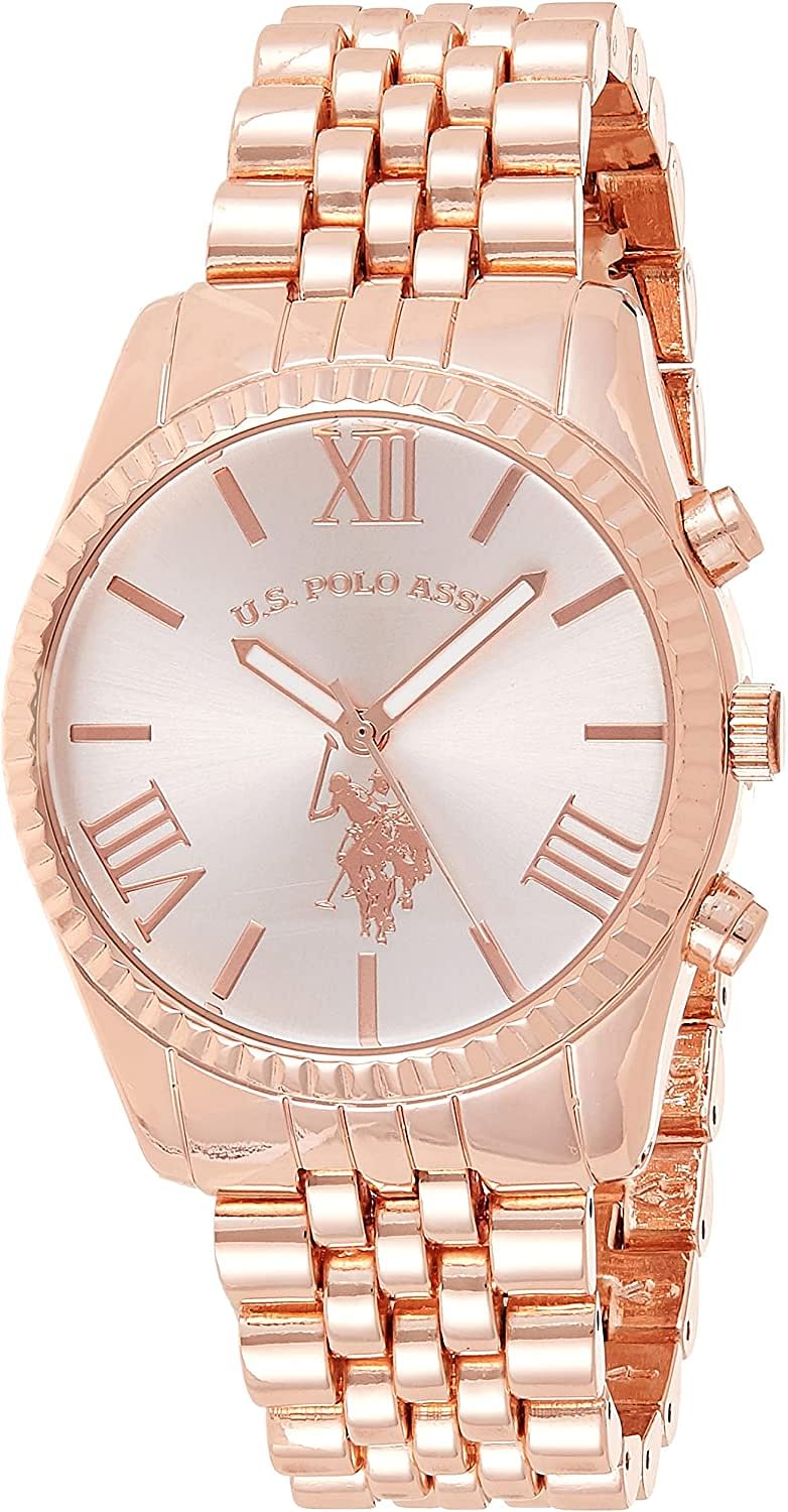 U.S. Polo Assn. Women's USC40060 Analog Display Analog Quartz Tone Watch - Rose Gold