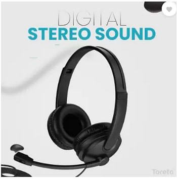 Robust 1 Gaming Wired On Ear Headphone With Mic, Digital Sterro Sound, 3.5mm Connector, 2m Braided Cable, Soft Ear Cushions - (black) TORETO