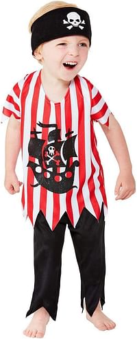 smiffy's Toddler Jolly Pirate Costume, Multi-Colour, T2(3-4Years), 47702T2