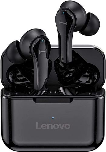 Lenovo QT82 Bluetooth Earphone TWS Wireless In-ear HiFi Music Stereo Headset IPX5 Sport Headset Touch Control Headphone (White)