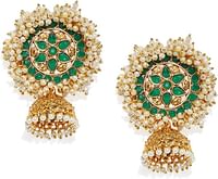 Zaveri Pearls Jhumki Earrings for Women (Golden) (ZPFK7925)