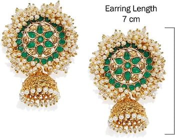 Zaveri Pearls Jhumki Earrings for Women (Golden) (ZPFK7925)