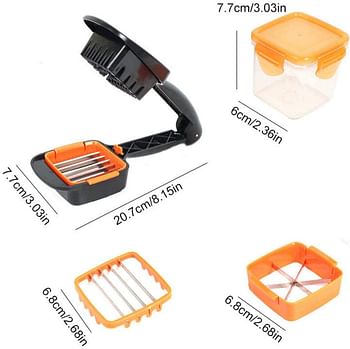 Nicer Quick 5-in-1 Dicer Fruit and Vegetable Cutter Set