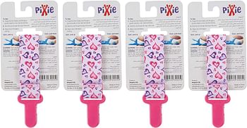 Pixie Pacifer Holder Heart Print, (Pack Of 4)