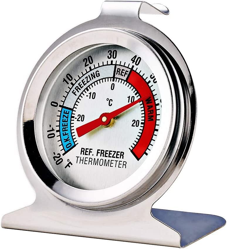 LinkDm 2 Pack Refrigerator Freezer Thermometer Large Dial Thermometer