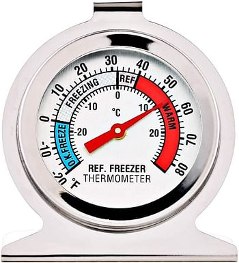 LinkDm 2 Pack Refrigerator Freezer Thermometer Large Dial Thermometer