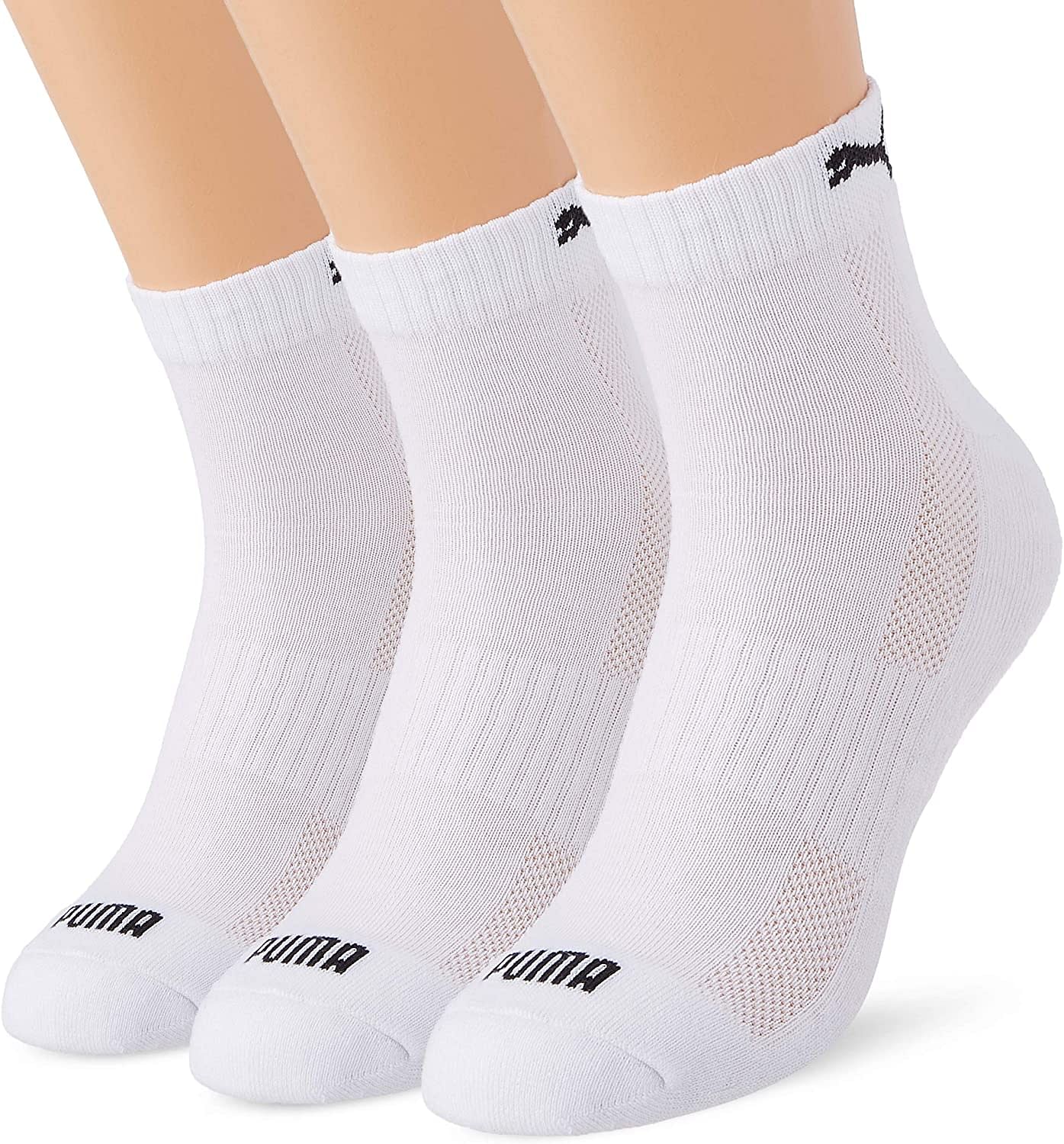 PUMA Unisex Puma Cushioned Quarter Sock Puma Cushioned Quarter SockOne Size White