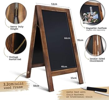 E-PLUS Magnetic A-Frame Chalkboard Sign (XL, 95 x 53cm)