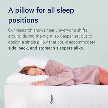 Casper Sleep Pillow for Sleeping, Standard, White 2 Count