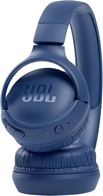 JBL Tune 510BT Wireless On Ear Headphones Pure Bass Sound 40H Battery Speed Charge Fast USB Type-C Multi-Point Connection Foldable Design Voice Assistant - Blue JBLT510BTBLUEU