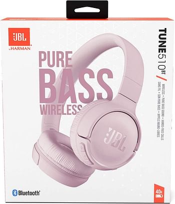 JBL Tune 510BT Wireless On Ear Headphones Pure Bass Sound 40H Battery Speed Charge Fast USB Type-C Multi-Point Connection Foldable Design Voice Assistant - Blue JBLT510BTBLUEU