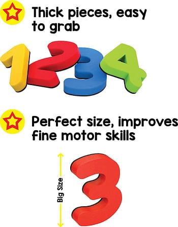 Play Panda Magnetic Learn To Write Numbers - Includes Write And Wipe Magnetic Board, 30 Number Magnets, Dry Erase Sketch Pen And Duster - Simplify Teaching And Learning, Yellow