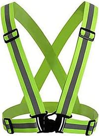 Ecvv Adjustable Reflective Vest Belt For Safety With High Visibility Colors Are Available (Orange)