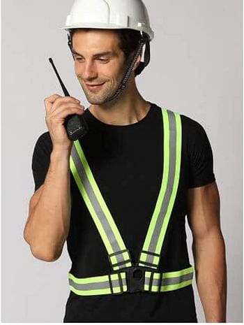 Ecvv Adjustable Reflective Vest Belt For Safety With High Visibility Colors Are Available (Orange)