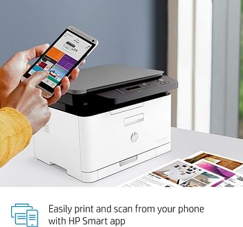 HP Color Laser MFP 178nw - Print, copy, scan - White [4ZB96A]