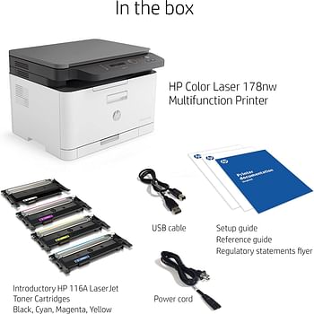 HP Color Laser MFP 178nw - Print, copy, scan - White [4ZB96A]