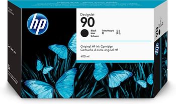 HP (Hewlett Packard) Original C5058A HP 90 400-ml DesignJet Ink Cartridge, Black