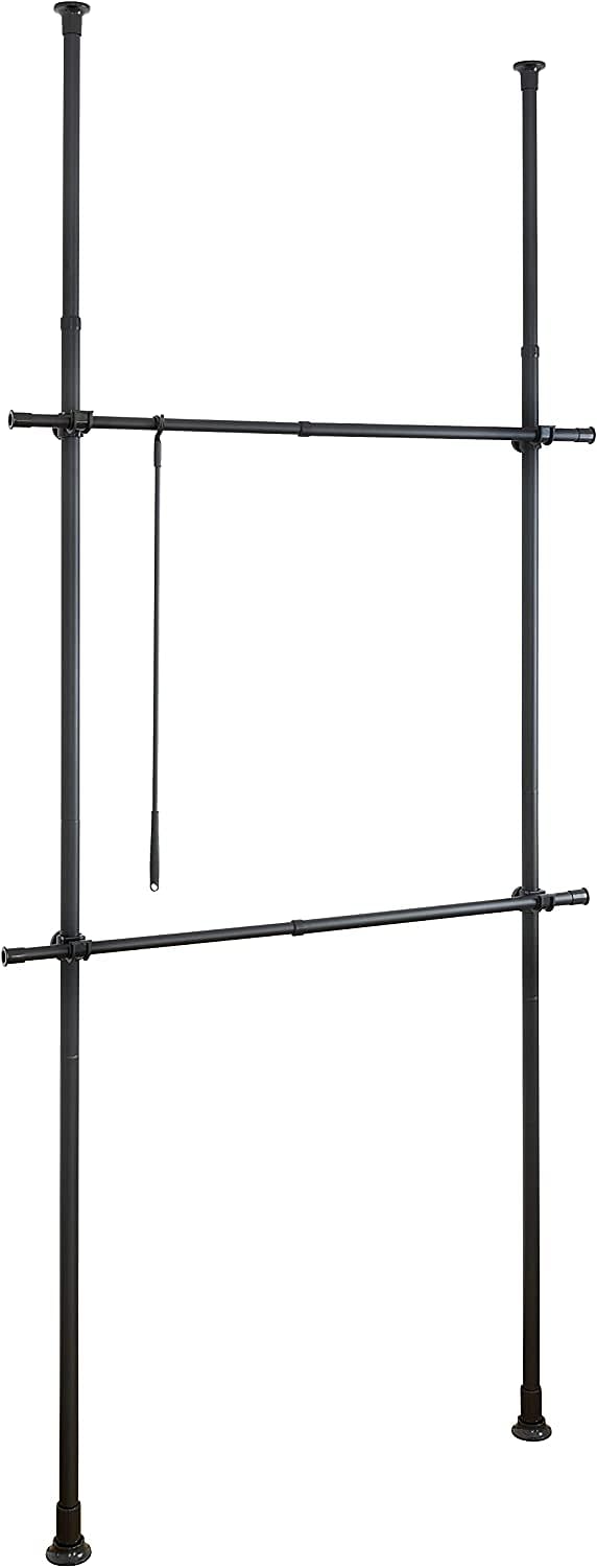 WENKO Telescopic Clothes Rack System Herkules Stainless Steel Heavy Duty Adjustable Garment Hanger Extendable 75 120x165