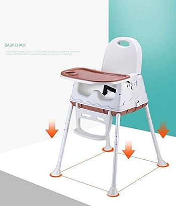 LIMOS Baby Dining Chair 3-in-1 Portable High Chairs ，Adjustable Height Foldable Toddler Seat ，Safe Toddler's with Meal Tray for Your (blue)